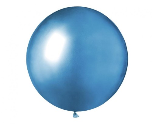 Balony lateksowe chromowane shiny 19 cali 48 cm niebieskie 25 szt.