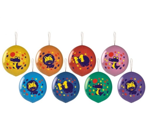 Balon lateksowe pastel Piłka ze Zwierzętami 50 szt. mix wzorów