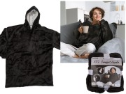 Bluza Oversize czarna Domowa z kapturem i kieszonką na Chłodne Wieczory 2.jpg