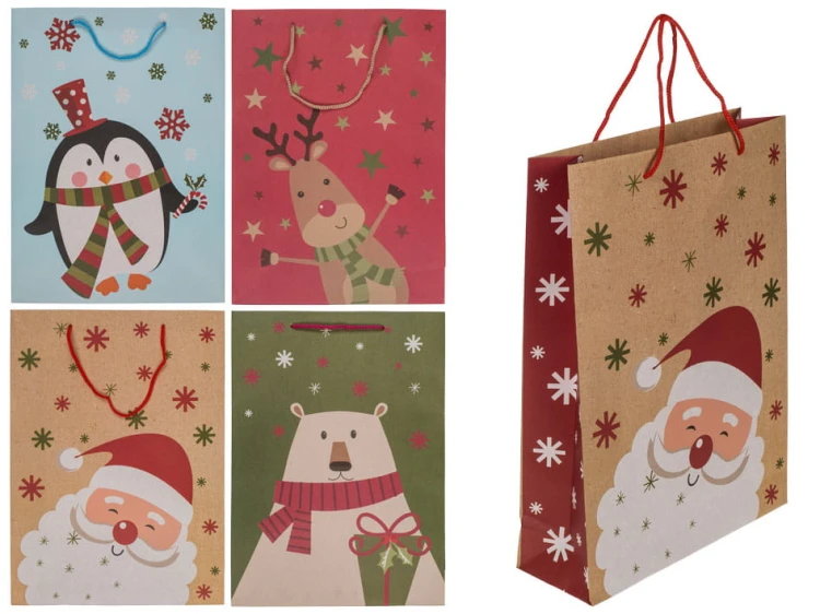 Papierowa Torebka na Prezent Świąteczni Przyjaciele Boże Narodzenie .jpg