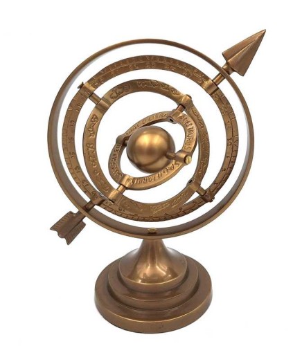Aluminiowe Astrolabium Sferyczne Strzałkowe Marynistyczna Figurka  (1).jpg