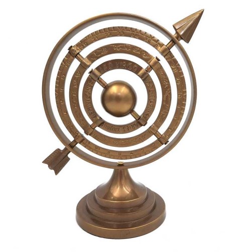 Aluminiowe Astrolabium Sferyczne Strzałkowe Marynistyczna Figurka  (2).jpg