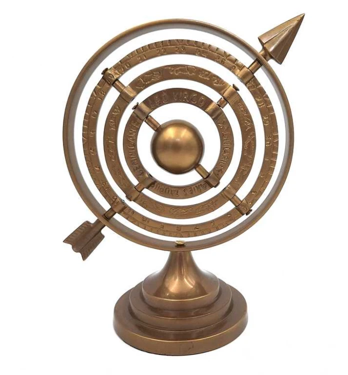 Aluminiowe Astrolabium Sferyczne Strzałkowe Marynistyczna Figurka  (2).jpg