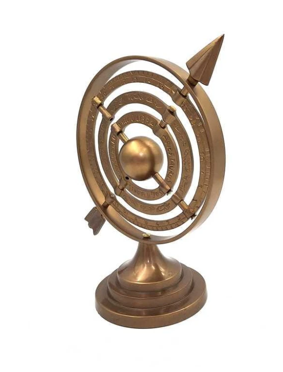 Aluminiowe Astrolabium Sferyczne Strzałkowe Marynistyczna Figurka  (3).jpg