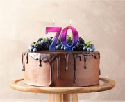 Świeczka urodzinowa cyferka 7 cyfra 7 na tort kosmiczna Night Sky metaliczna 8 cm