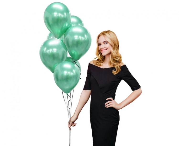 Balony Beauty&Charm platynowe 12" 50 szt. 30 cm zielone