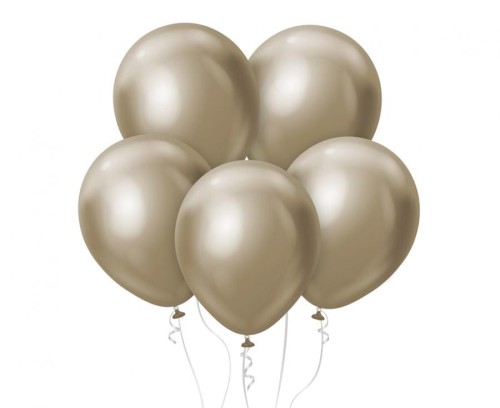 Balony Beauty&Charm platynowe 12" 50 szt. 30 cm szampańskie