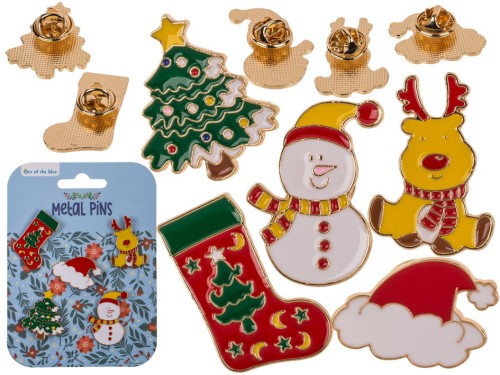 Metalowy Pin Świąteczny Zestaw 5 Sztuk Przypinki na Święta Boże Narodzenie  (1).jpg