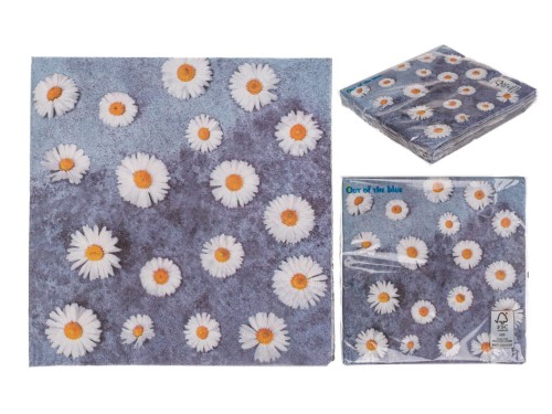 Serwetki Papierowe Kwiatki Stokrotki 33x33 cm 3-warstowe 20 szt. .jpg