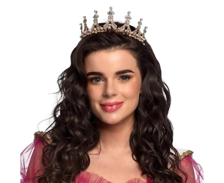 Tiara metalowa Elizabeth złota Dodatek do stroju Korona