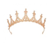 Tiara metalowa Elizabeth złota Dodatek do stroju Korona