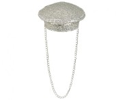 Czapka Dusty błyszcząca z Cekinami z Łańcuszkiem na Imprezę