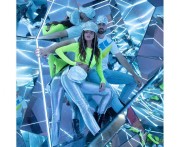 Czapka Dusty błyszcząca z Cekinami z Łańcuszkiem na Imprezę