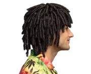 Peruka krótkie dredy Levi brązowa na Imprezę