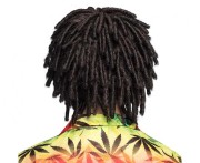 Peruka krótkie dredy Levi brązowa na Imprezę