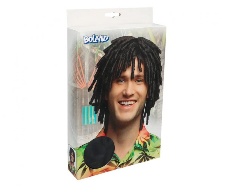 Peruka krótkie dredy Levi brązowa na Imprezę