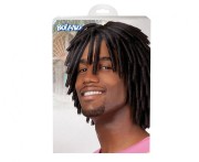 Peruka krótkie dredy Levi brązowa na Imprezę