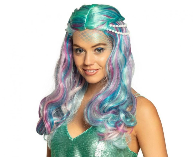 Peruka Morska perła Długie Włosy na imprezę Przebranie