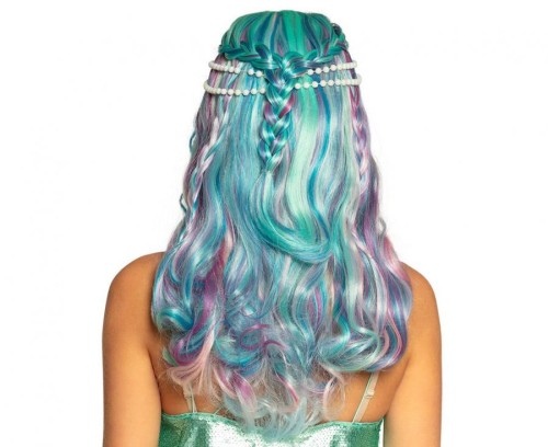 Peruka Morska perła Długie Włosy na imprezę Przebranie