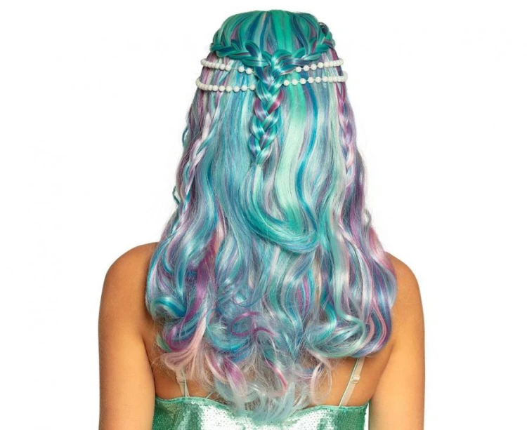 Peruka Morska perła Długie Włosy na imprezę Przebranie