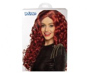 Peruka Mylene ciemne czerwone Włosy Długie Kręcone na Imprezę