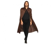 Peleryna z kapturem Dust brązowa 180 cm Przebranie Czarnoksiężnik