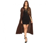 Peleryna z kapturem Dust brązowa 180 cm Przebranie Czarnoksiężnik