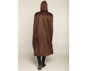 Peleryna z kapturem Dust brązowa 180 cm Przebranie Czarnoksiężnik