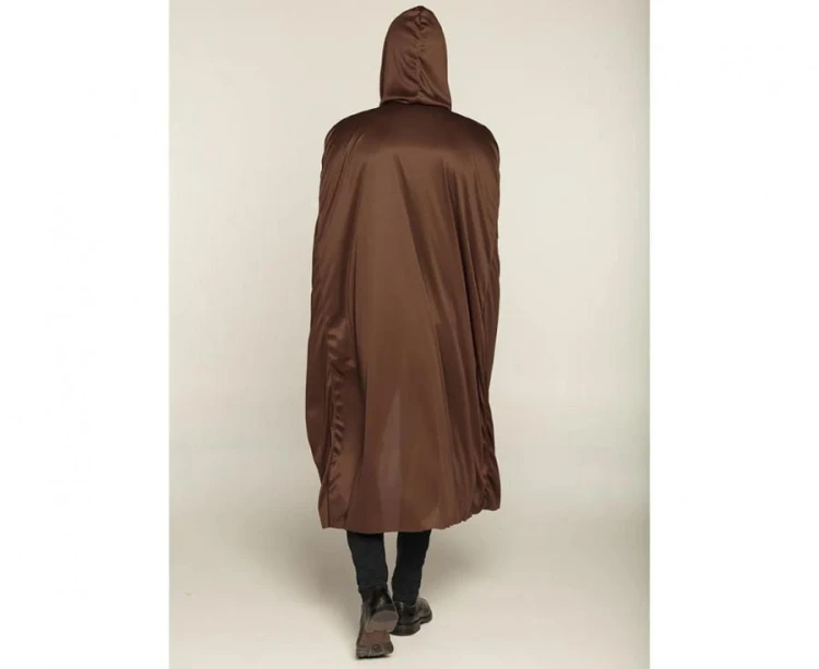 Peleryna z kapturem Dust brązowa 180 cm Przebranie Czarnoksiężnik