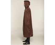 Peleryna z kapturem Dust brązowa 180 cm Przebranie Czarnoksiężnik