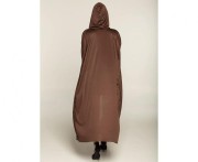Peleryna z kapturem Dust brązowa 180 cm Przebranie Czarnoksiężnik