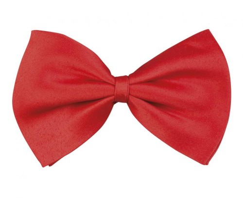 Mucha czerwona muszka klasyczna na gumce retro przebranie dżentelmen gentelman
