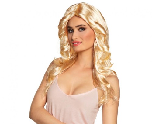 Peruka Disco Doll blond długie włosy na Imprezę