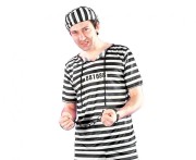 Zestaw dla dorosłych Przebranie Strój Więzień czapka bluza spodnie Imprezę