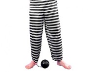 Zestaw dla dorosłych Przebranie Strój Więzień czapka bluza spodnie Imprezę