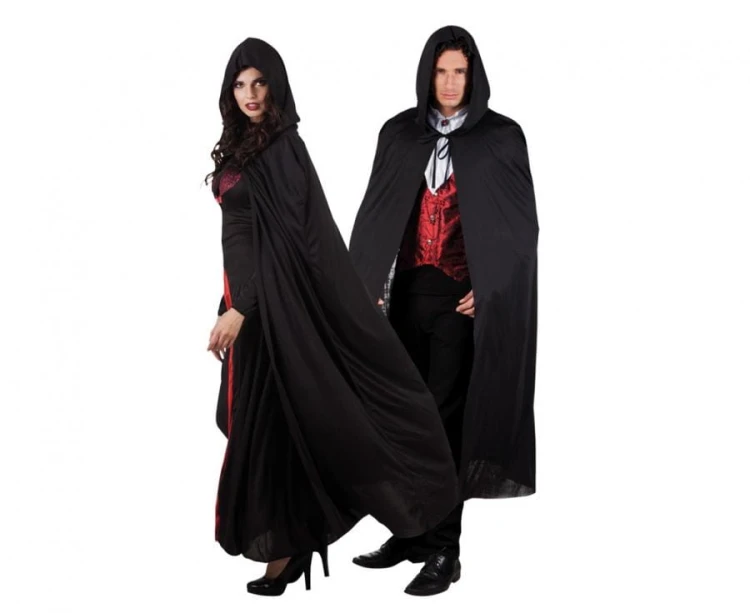 Peleryna dla dorosłych Dusk 180 cm, czarna Mroczna Przebranie
