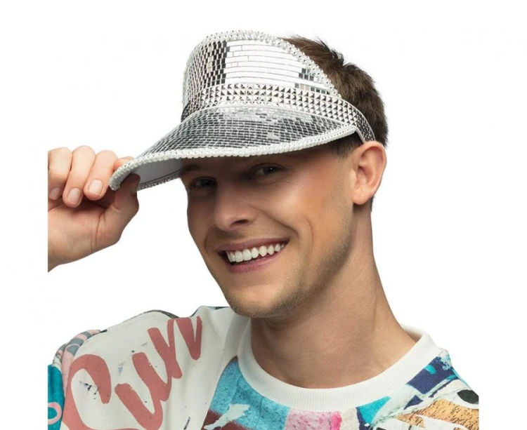 Czapa z daszkiem Sun visor Disco srebrna Uniwersalna