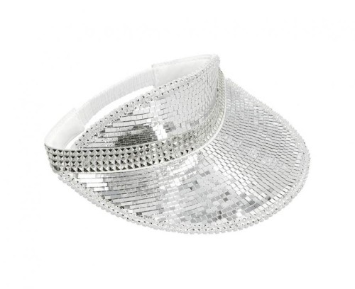 Czapa z daszkiem Sun visor Disco srebrna Uniwersalna
