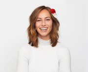 Duża spinka do włosów KWIATY biało-czerwone POLSKA mecz marsz apel święto