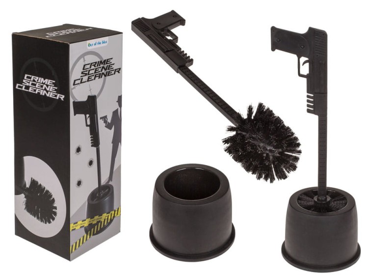 Szczotka Toaletowa WC Prawdziwego Twardziela uchwyt Pistolet śmieszna .jpg