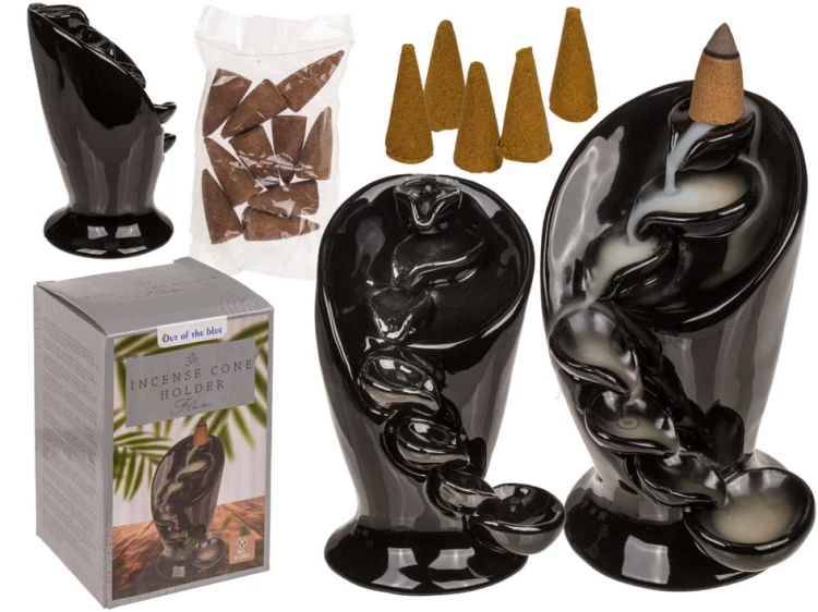 Ceramiczny Kominek zapachowy Efekt Wodospadu + zestaw Kadzidełek Wanilia .jpg