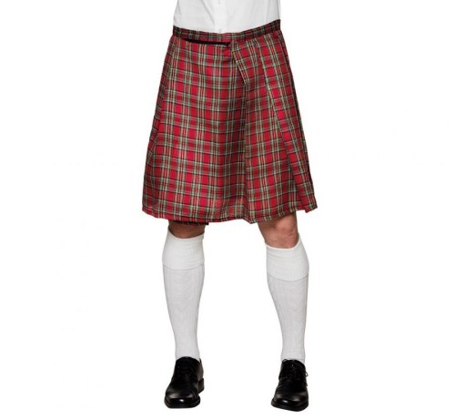 Spódnica dla Szkota czerwona szkocka w kratkę Przebranie