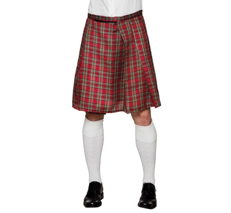 Spódnica dla Szkota czerwona szkocka w kratkę Przebranie