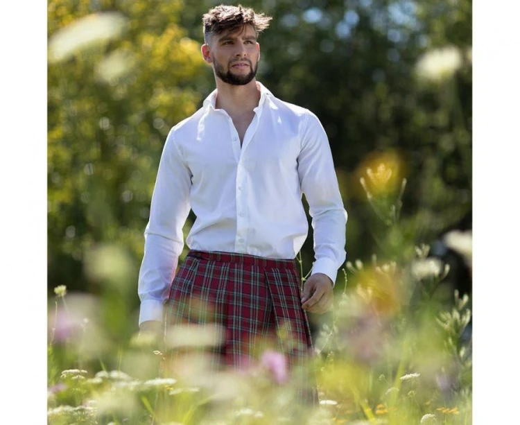 Spódnica dla Szkota czerwona szkocka w kratkę Przebranie