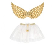 Strój Aniołka Kostium Anioła dla Dzieci Złoty Bal Świętych Jasełka