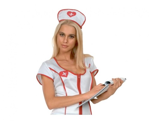 Strój Seksownej Pielęgniarki Przebranie Pielęgniarka Kostium Lekarka Halloween M