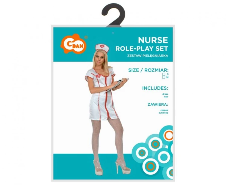 Strój Seksownej Pielęgniarki Przebranie Pielęgniarka Kostium Lekarka Halloween M