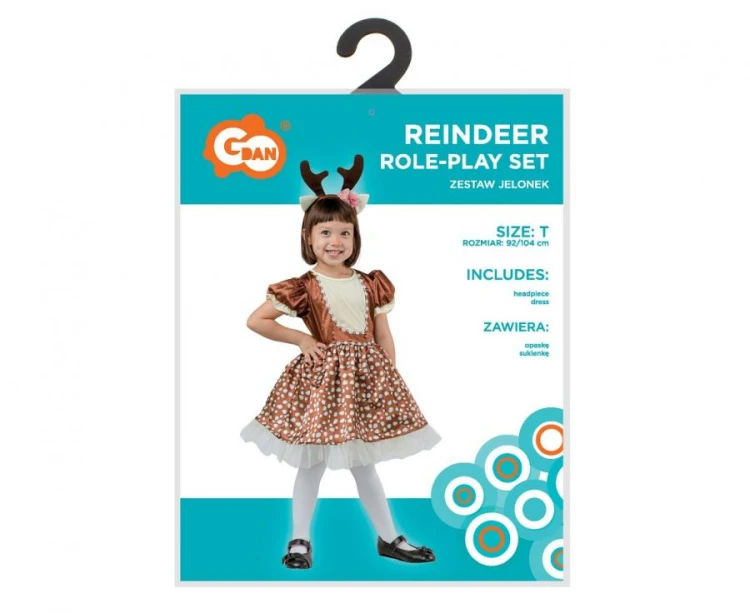 Strój Jelonka Przebranie Sarenki Jelonek Bambi Renifer Boże Narodzenie 92/104 cm