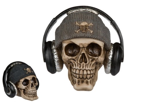 Skarbonka czaszka ze słuchawkami Mix Kolor Prezent 1