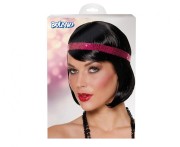 Peruka Charleston czarne włosy z opaską Vintage Retro Lata 20 30 40